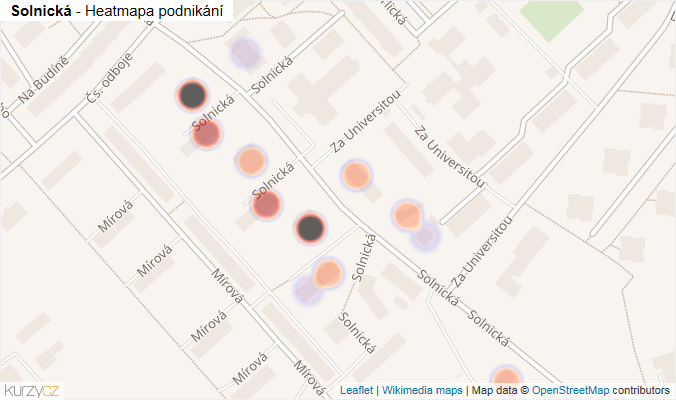 Mapa Solnická - Firmy v ulici.