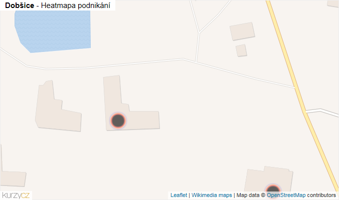 Mapa Dobšice - Firmy v obci.