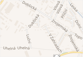 Na Kopečku v obci Dobšice - mapa ulice