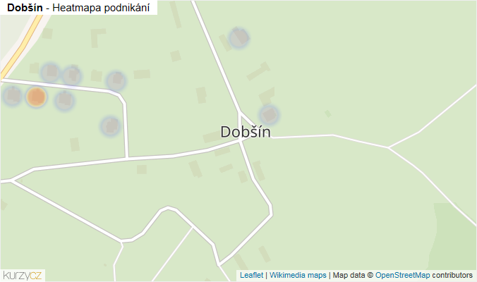 Mapa Dobšín - Firmy v části obce.