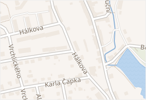 Hálkova v obci Doksy - mapa ulice