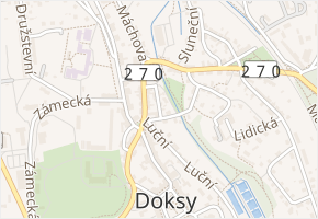 Josefská v obci Doksy - mapa ulice