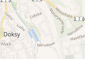 Okružní v obci Doksy - mapa ulice