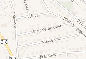 S. K. Neumanna v obci Doksy - mapa ulice