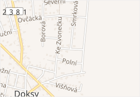 Buková v obci Doksy - mapa ulice