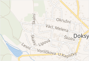 Hornická v obci Doksy - mapa ulice