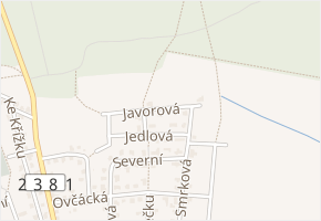 Javorová v obci Doksy - mapa ulice