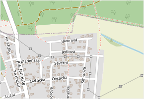 Jedlová v obci Doksy - mapa ulice