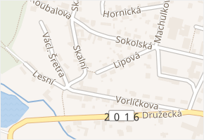 Lipová v obci Doksy - mapa ulice