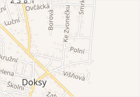 Polní v obci Doksy - mapa ulice