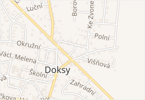 Příční v obci Doksy - mapa ulice