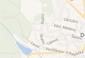 Skalní v obci Doksy - mapa ulice