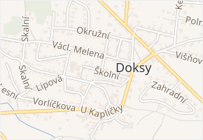 Školní v obci Doksy - mapa ulice