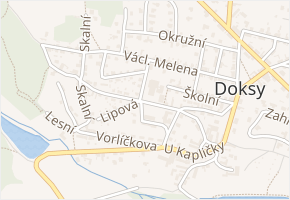 Sokolská v obci Doksy - mapa ulice