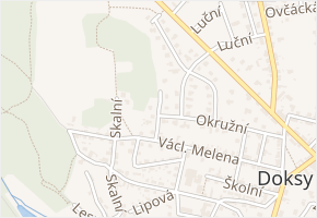 U skály v obci Doksy - mapa ulice