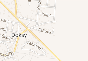 Višňová v obci Doksy - mapa ulice
