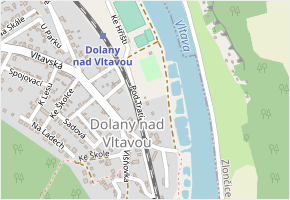 Pod Tratí v obci Dolany nad Vltavou - mapa ulice