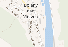 Úzká v obci Dolany nad Vltavou - mapa ulice