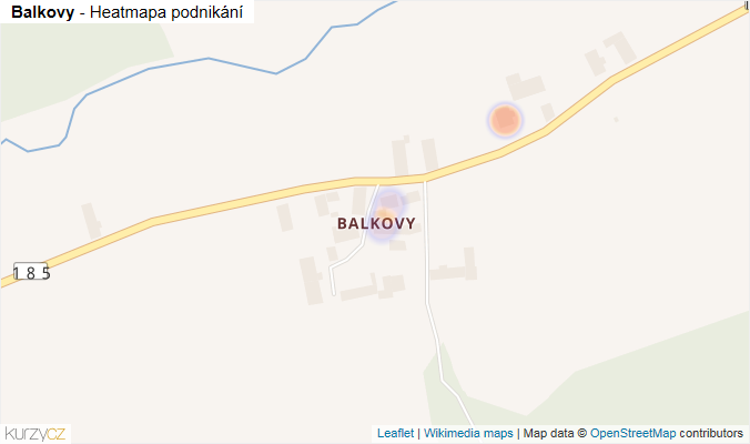 Mapa Balkovy - Firmy v části obce.