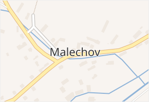 Malechov v obci Dolany - mapa části obce