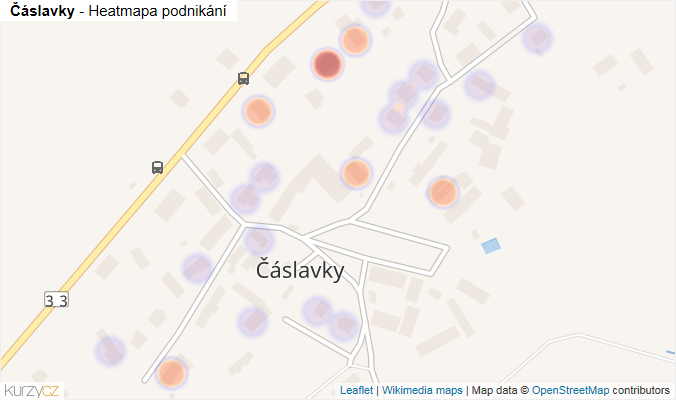 Mapa Čáslavky - Firmy v části obce.