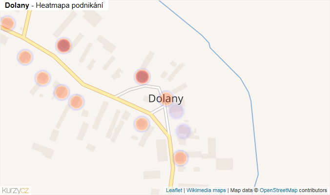 Mapa Dolany - Firmy v části obce.