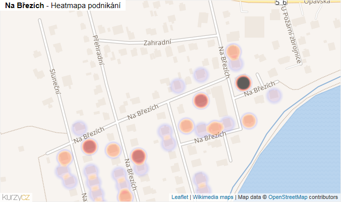 Mapa Na Březích - Firmy v ulici.