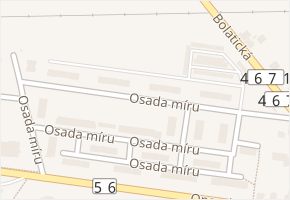 Osada míru v obci Dolní Benešov - mapa ulice