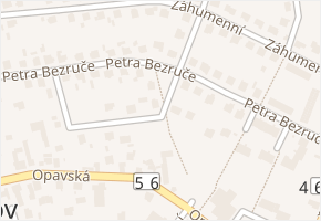 Petra Bezruče v obci Dolní Benešov - mapa ulice