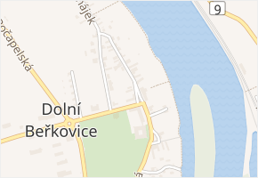 náměstí Míru v obci Dolní Beřkovice - mapa ulice