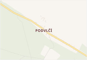 Podvlčí v obci Dolní Beřkovice - mapa části obce