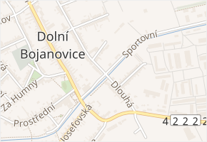 Dlouhá v obci Dolní Bojanovice - mapa ulice