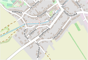 Josefovská v obci Dolní Bojanovice - mapa ulice