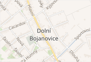 Kravácká v obci Dolní Bojanovice - mapa ulice
