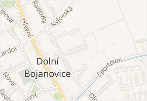 Na Dílech v obci Dolní Bojanovice - mapa ulice