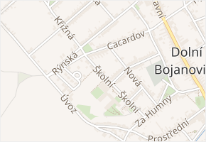 Školní v obci Dolní Bojanovice - mapa ulice