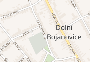 U Hřbitova v obci Dolní Bojanovice - mapa ulice