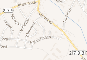 Lomená v obci Dolní Bousov - mapa ulice