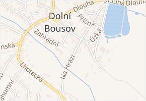 Na Hrázi v obci Dolní Bousov - mapa ulice