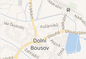 Požárníků v obci Dolní Bousov - mapa ulice