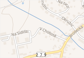 V Chobotě v obci Dolní Bousov - mapa ulice