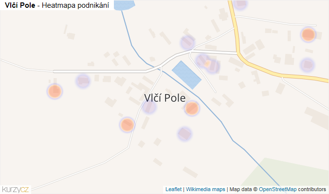 Mapa Vlčí Pole - Firmy v části obce.
