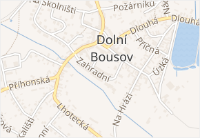 Zahradní v obci Dolní Bousov - mapa ulice