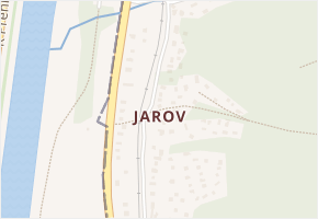 Jarov v obci Dolní Břežany - mapa části obce