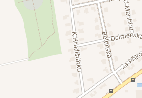 K Hradišťátku v obci Dolní Břežany - mapa ulice