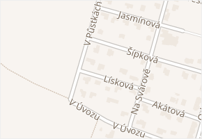 Lísková v obci Dolní Břežany - mapa ulice