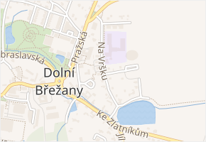 Na Vršku v obci Dolní Břežany - mapa ulice