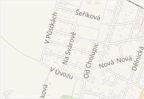Šípková v obci Dolní Břežany - mapa ulice