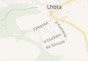 U Klínku v obci Dolní Břežany - mapa ulice