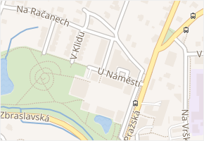U Náměstí v obci Dolní Břežany - mapa ulice